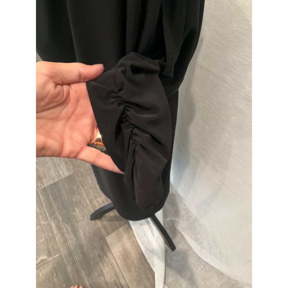 Joseph Ribkoff Black draped long sleeve dress size 10 - Picture 6 of 7